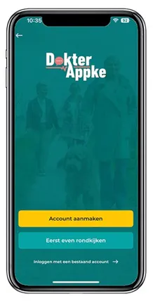 Voorbeeld van Dokter Appke op mobiel